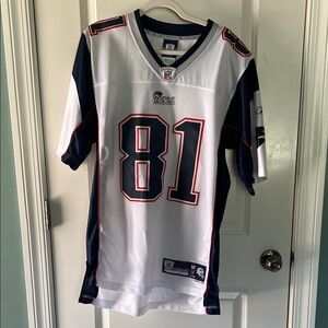 NFL Authentic White and Blue Jersey